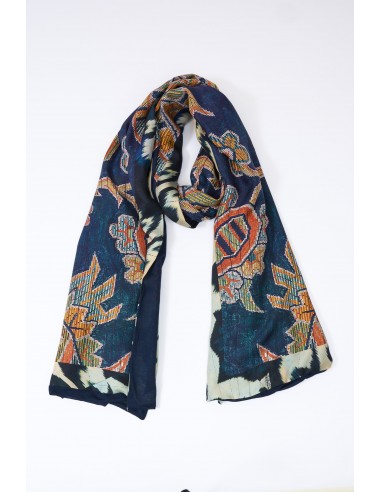 MODAL SILK SCARF NAVY l'achat 