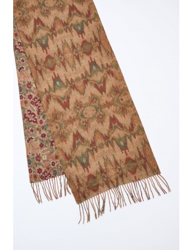 DOUBLE-SIDED WOOL SCARF CAMEL ou a consommer sur place