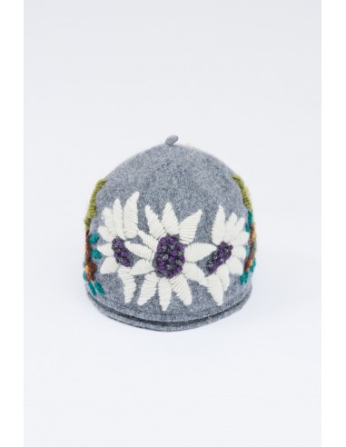 EMBROIDERED HAT GREY solde