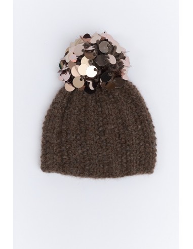 SEQUINS HAT TAUPE france