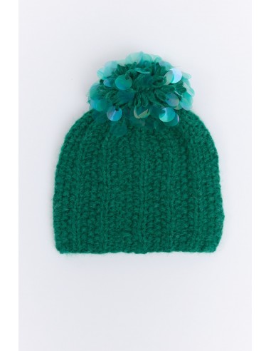 SEQUINS HAT EMERALD pas cher 