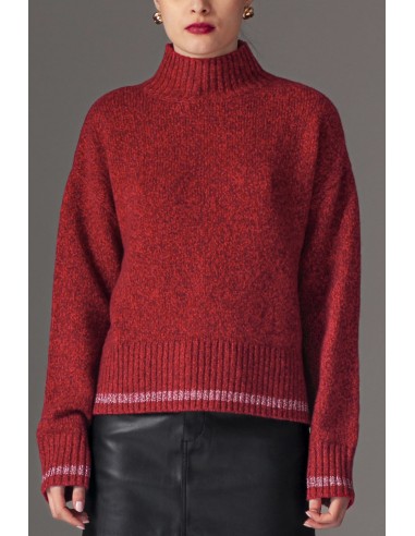 TURTLENECK CASHMERE BURGUNDY Faites des économies