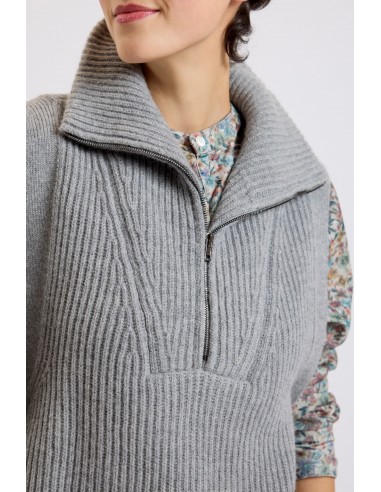 SLEEVELESS SWEATER GREY votre