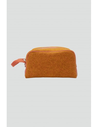 WOOL TOILETRIES BAG PUMPKIN outlet