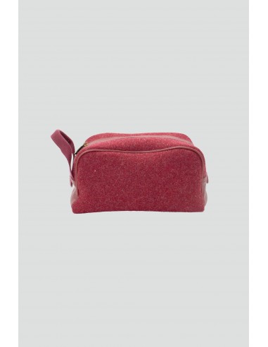 WOOL TOILETRIES BAG BURGUNDY l'évolution des habitudes 