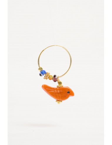 BOUCLES D'OREILLE OISEAU ORANGE ou a consommer sur place