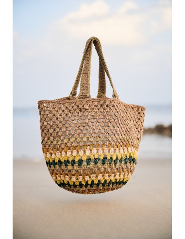 PANIER AVEC FOND CROCHET KAKI commande en ligne